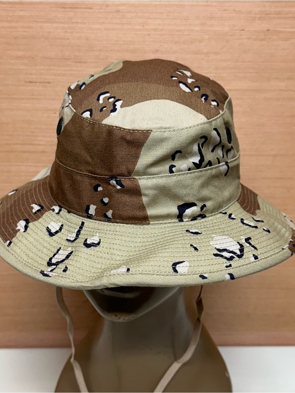 Vintage Gulf War Era USGI Desert Chocolate Chip Camo Sun Boonie Hat Cap 6-7/8